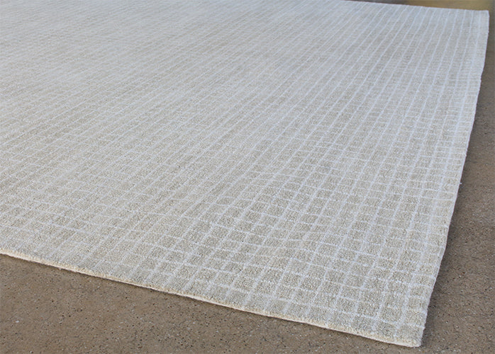 RUG429 - 7'9 X 9'9 Antique Ivory Wool Pile Rug 