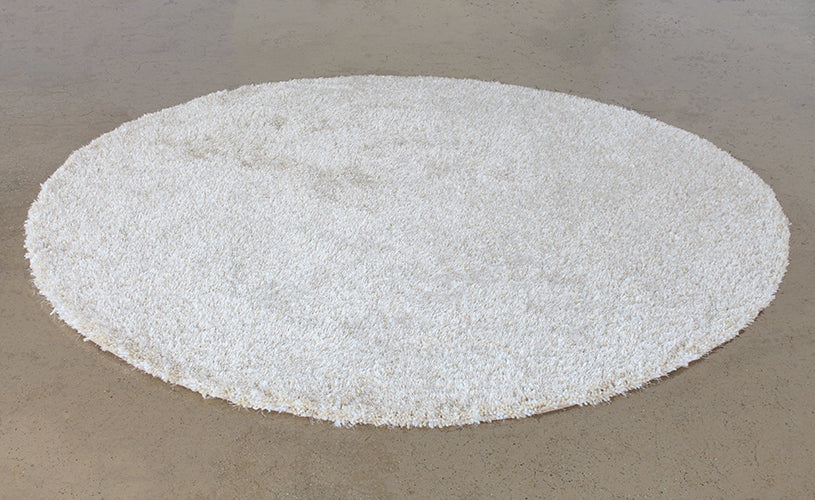 RUG431 - 7'10 Round Machine Tufted Ivory 1 Inch Pile Rug