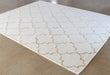 RUG432 - 7'6 X 9'6 Ivory And Beige Geometric Rug