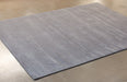 RUG449 - 8' X 11'  Gray Loop And Cut Pile Rug
