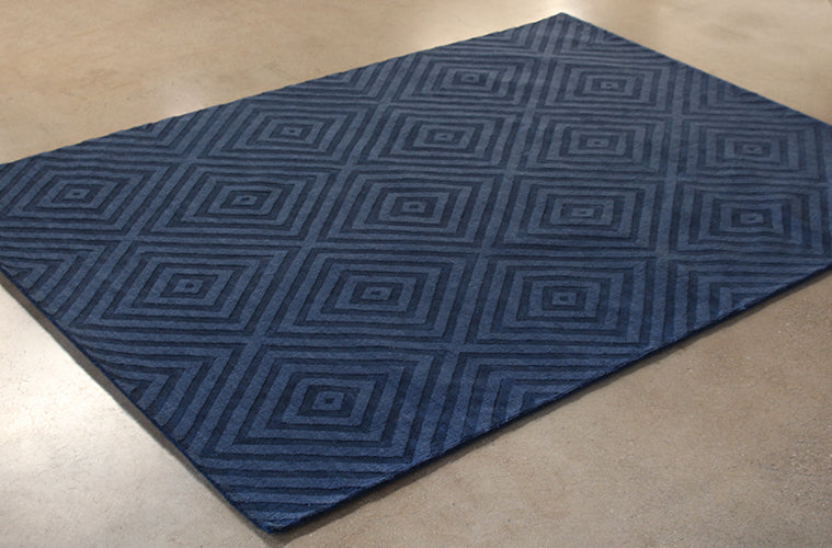 RUG455 - 8' X 11'  Purple Hand Tufted Geometric Rug