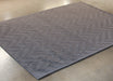 RUG456 - 8' X 11' Slate Gray Hand Loomed Geometric Wool Rug