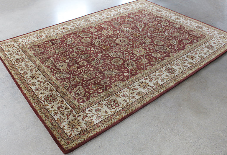 RUG459 - 9'3 x 13' Cranberry Persian Tufted Wool Rug