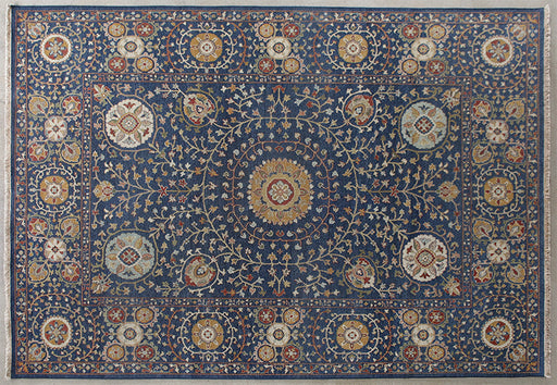 RUG460 - 8'6 x 11'6 Navy Soumak Hand Knotted Wool