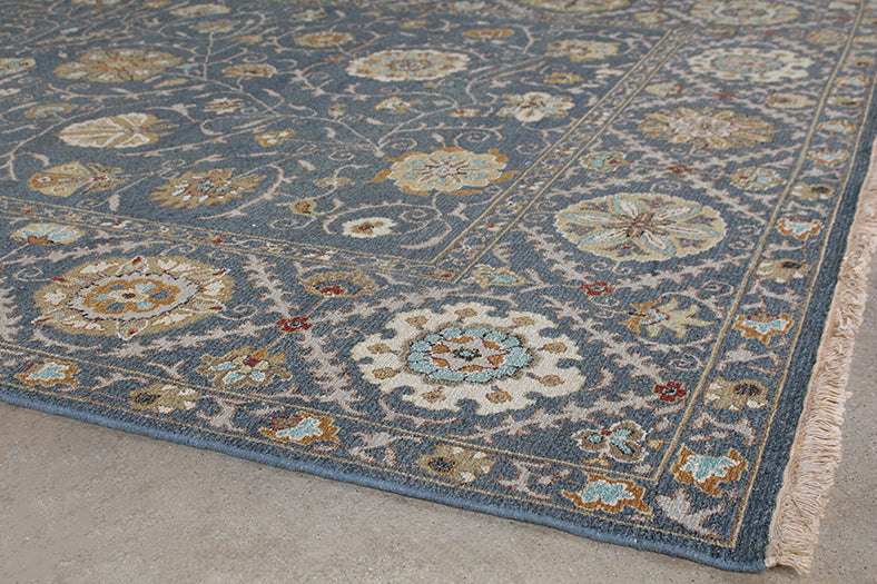 RUG462 - 7'9 x 9'9 Sage Soumak Hand Knotted Wool Rug