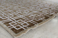 RUG465 - 5'6 x 8'6 Brown And Gold Hollywood Regency Rug