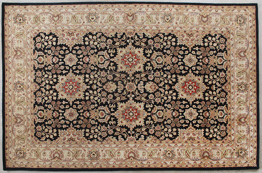 RUG466 - 9'3 x 13' Black & Gold Persian Style Tufted Rug