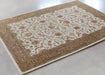 RUG467 - 8' x 11' Ivory & Red Persian Style Tufted Wool Rug
