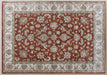 RUG469 - 8' x 11' Rust Indian Style Tufted Wool Rug