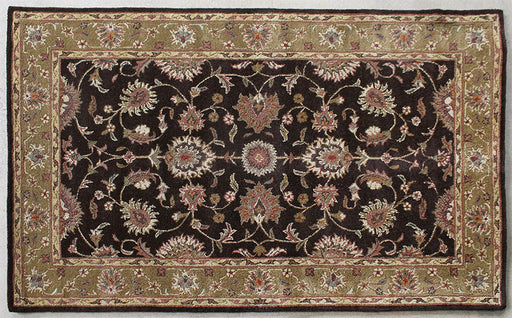 RUG471 - Dark Brown Persian Style Tufted Wool Rug
