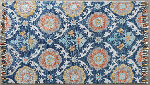 RUG477 - 5x8 Abelia Rug In Blue Ocean