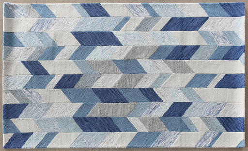 RUG486 - 5x8 Arazad Rug In Blue-Ivory 