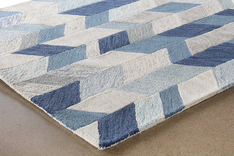 RUG486 - 5x8 Arazad Rug In Blue-Ivory 