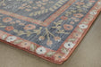 RUG512 - 5' X 7'10" Navy And Rust Botanical Rug 