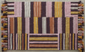 RUG515 - 5' X 7'6"  Spice And Bordeaux Hooked Wool Rug