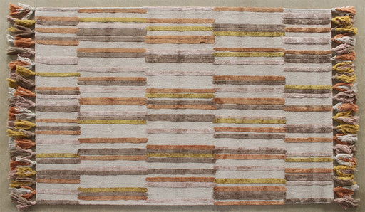 RUG516 - 5' X 7'6" Oatmeal And Spice Wool Hooked Rug