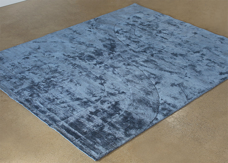 8'x10' Blue Arch Tufted Rug