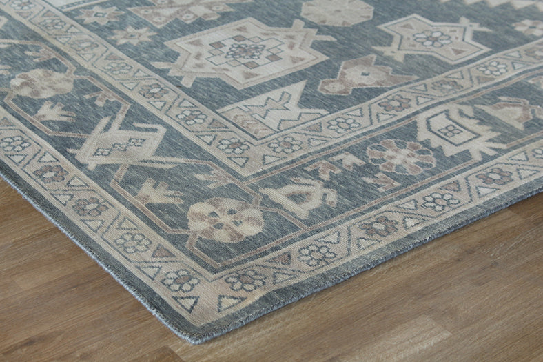 8 X 10 Neutral And Grey Turkish Detail Rug