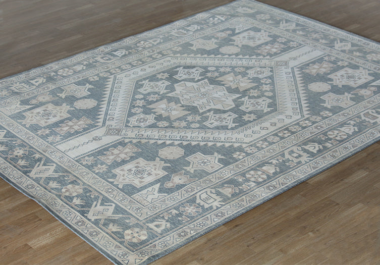 8 X 10 Neutral And Grey Turkish Detail Rug