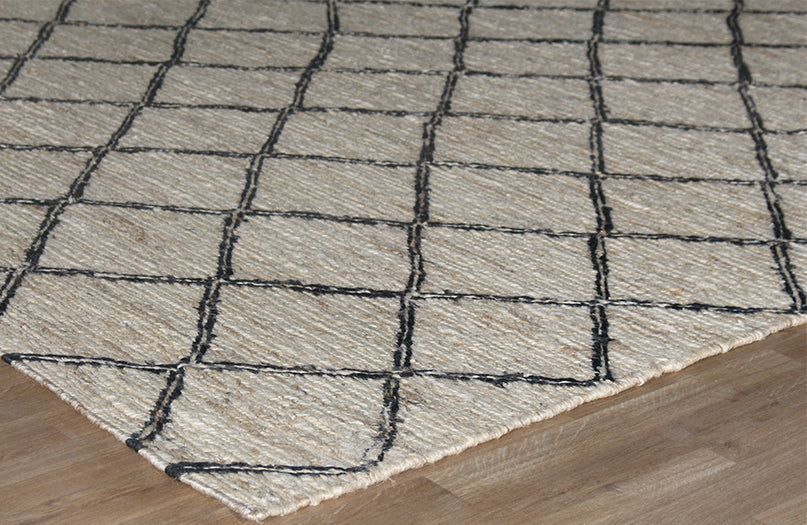 9 X 12 Hemp And Jute Lattice Rug