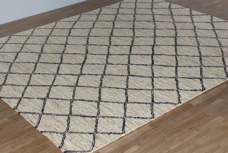 9 X 12 Hemp And Jute Lattice Rug