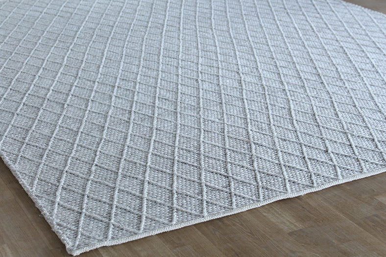 8 X 10 Grey Wool Knotted Rug