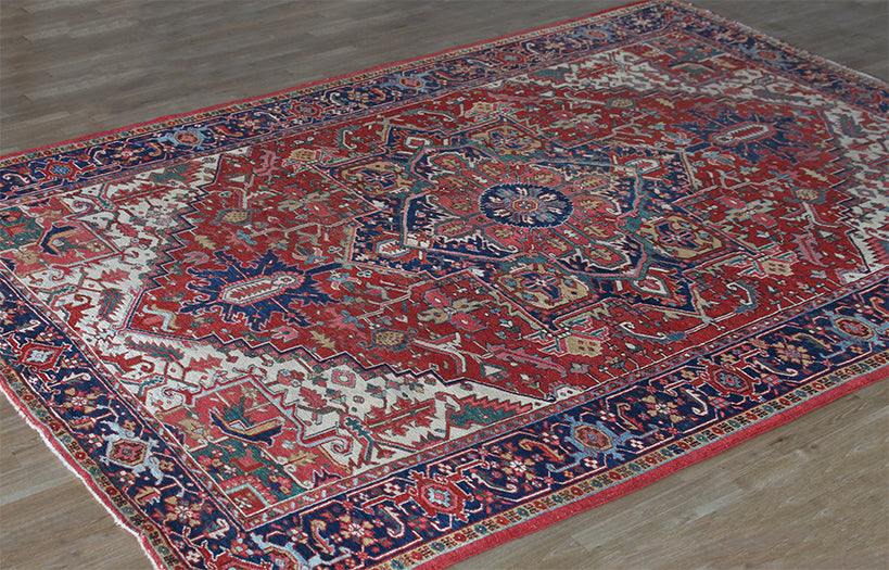 8'4"  X 11'6" Hand Knotted Heriz Persian Rug