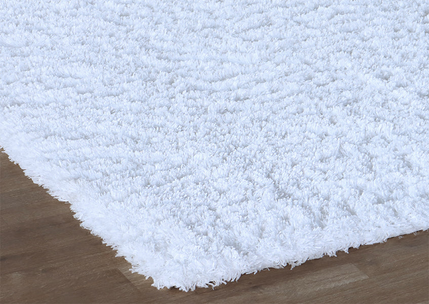 9' X 12' Snow-White Two-Inch Pile Shag Rug