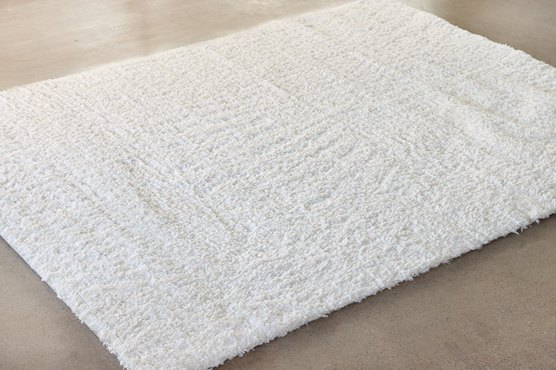 7'-9" X 9'-9" Ivory Kayla Shag Rug