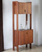 SB40 Dark Wood Cabinet With Hutch 