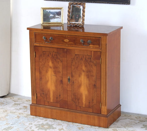 SB43 Yew Wood Cabinet with Inlay, Circa 1960