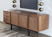SB47 Danish Modern Media Cabinet with Side Drawers 