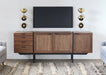 SB47 Danish Modern Media Cabinet with Side Drawers 