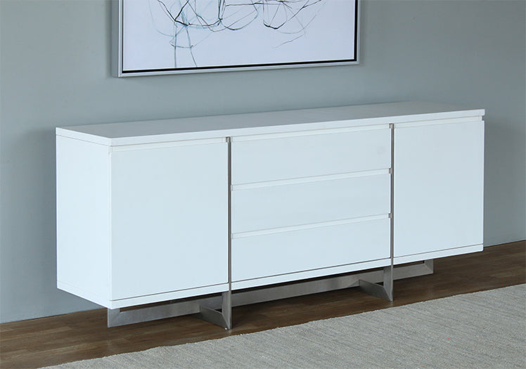 Remi Dining Buffet in Matte White