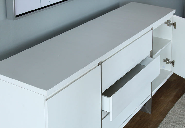 Remi Dining Buffet in Matte White
