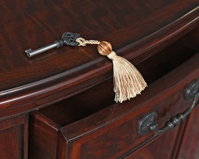 SB67 Flame Veneered Bowfront Sideboard