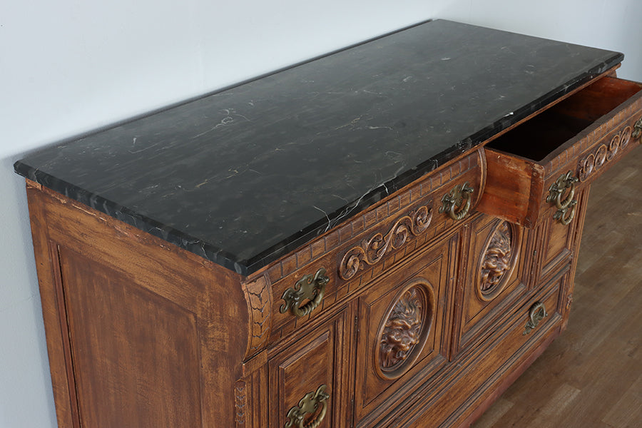 Renaissance Revival Carved Oak Sideboard, Early 20 Century