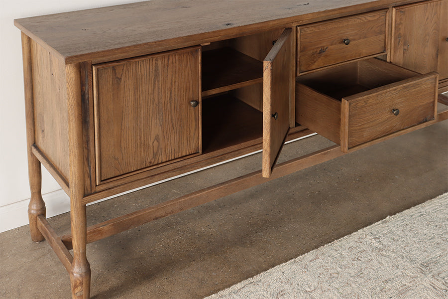 Weathered Oak Country Wide Sideboard