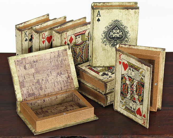 SBOX05 Playing Card Book Boxes - Set of 8 Assorted
