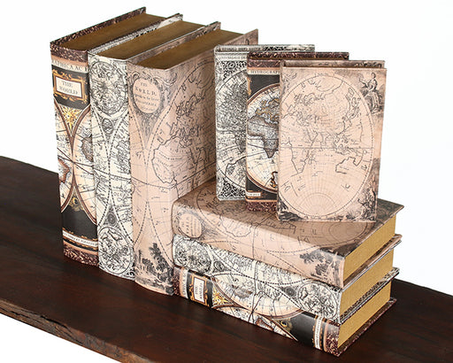 SBOX07 Set of 9 Mason Map Book Boxes
