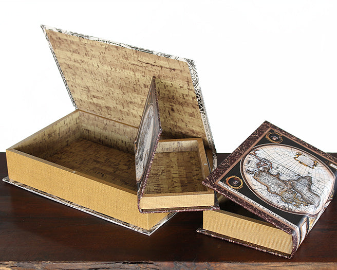 SBOX07 Set of 9 Mason Map Book Boxes