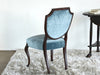 SC142 Antique Blue Velvet Side Chair