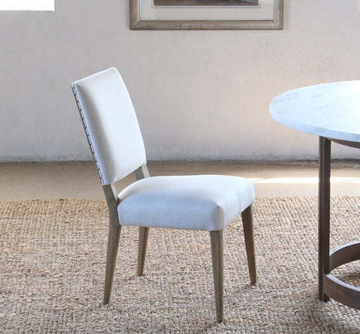 SC145 Linen Dining Chair with Oak Legs 