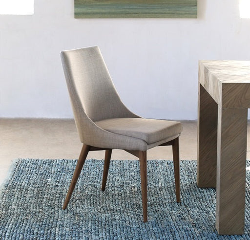 SC162 Walnut Side Chair with Tan Upholstery