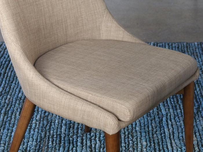 SC162 Walnut Side Chair with Tan Upholstery