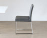 SC174 Gray Leatherette and Polished Stainless Steel Dining Chair