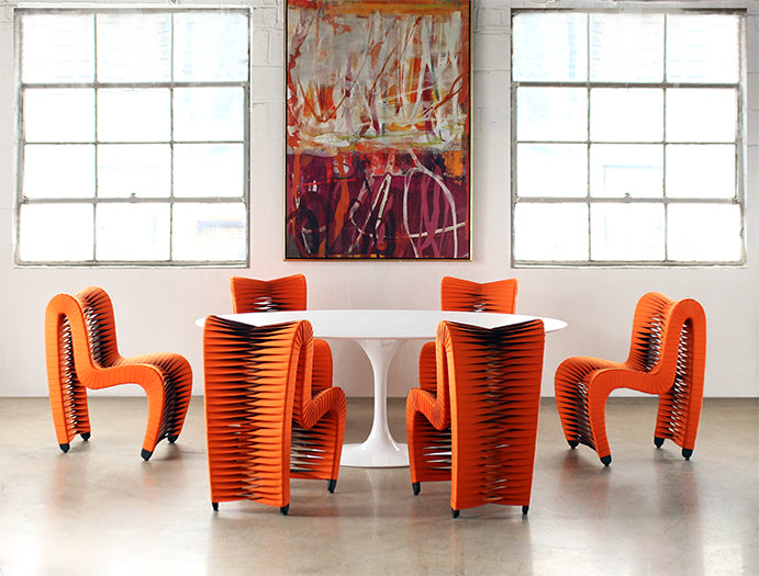 SC177 Seat Belt Dining Chair in Orange
