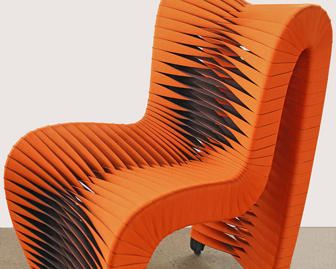 SC177 Seat Belt Dining Chair in Orange