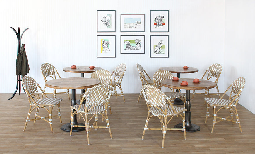 Faux Rattan Bistro Chair