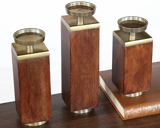 SCAN41 Set of 3 Eden Candleholders